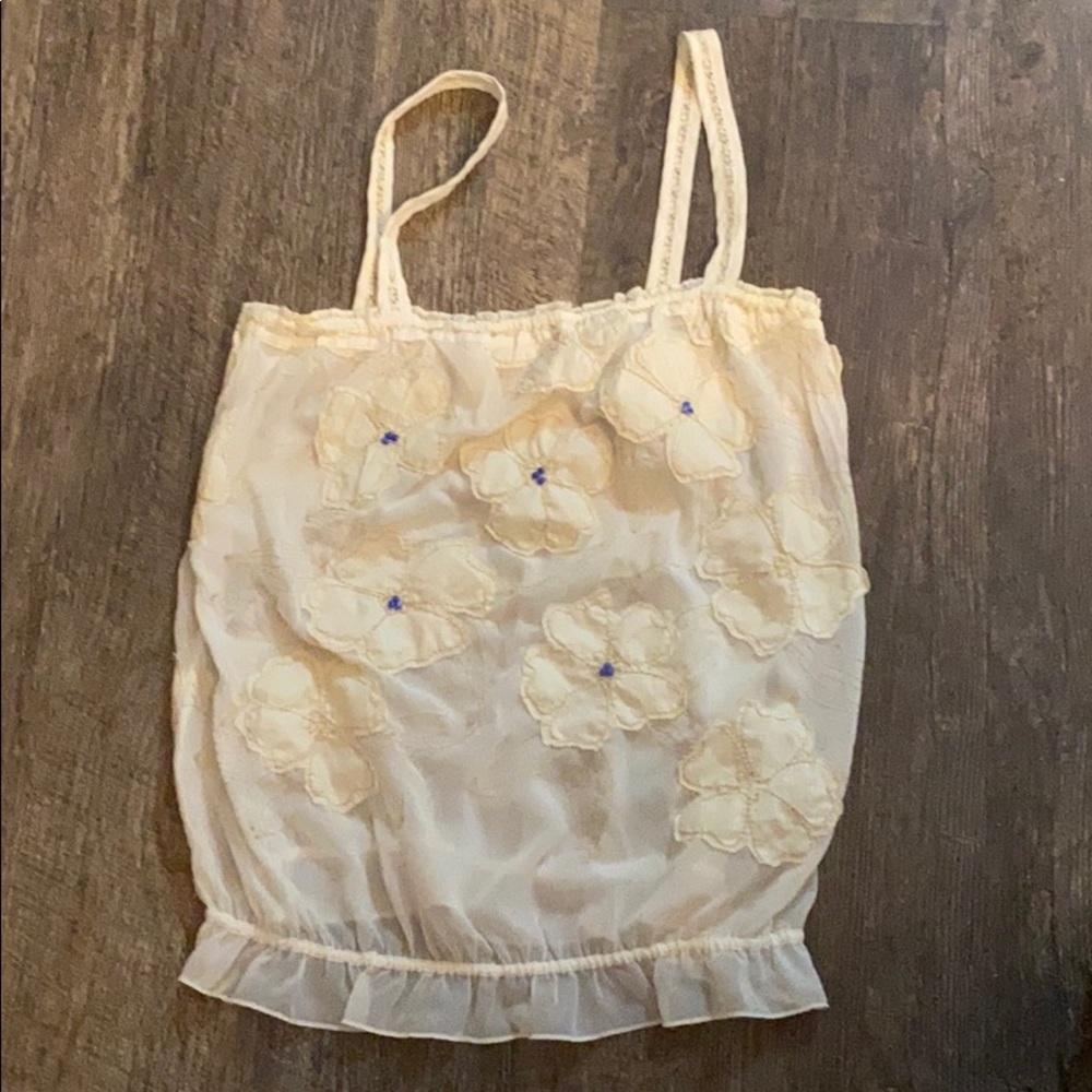 HOLLISTER WHITE BEADED TANK TOP